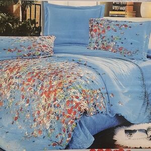 Floral Blue Bedding Set
